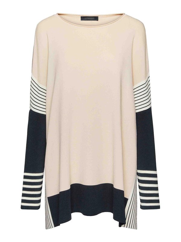 ELENA MIRO`: ボートネック - ボートネック - ブルー