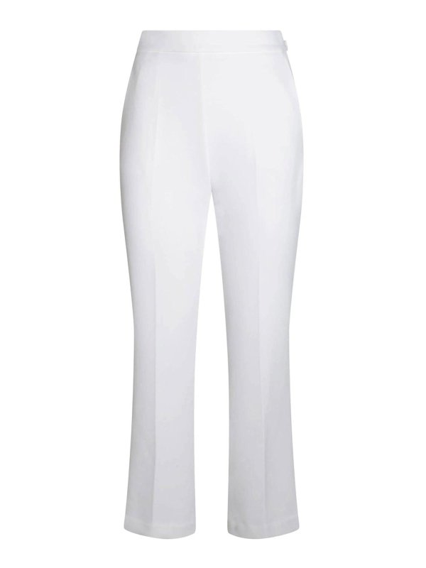 ELISABETTA FRANCHI: Pantalones casual - Pantalón Casual - Blanco