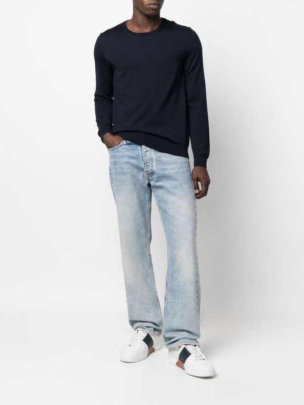 Hugo Boss: クルーネック online - クルーネック - ダークブルー