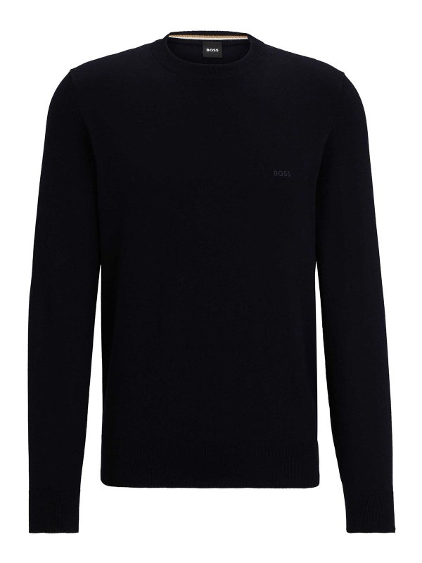 Hugo Boss: Pull col rond - Pull Col Rond - Bleu Foncé