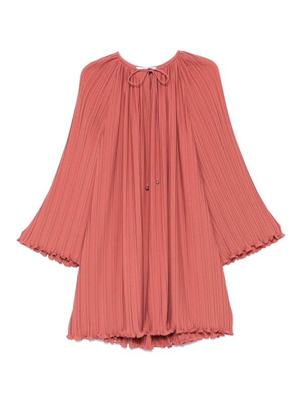 LANVIN: knee length dresses - Robe Courte Plisse