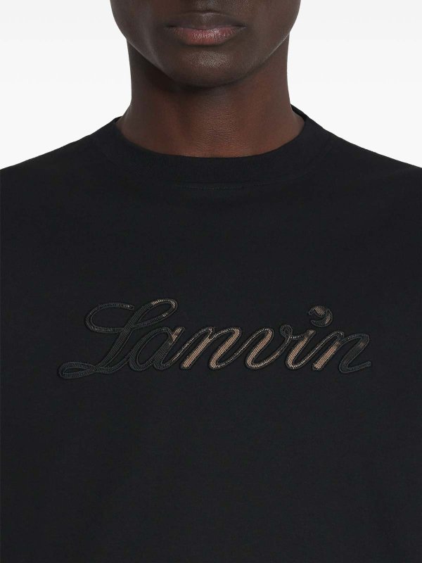 LANVIN buy online Denim Script Logo T-Shirt