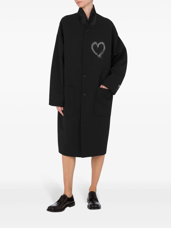 MOSCHINO: Kurze Mäntel online - Kurzer Mantel - Schwarz