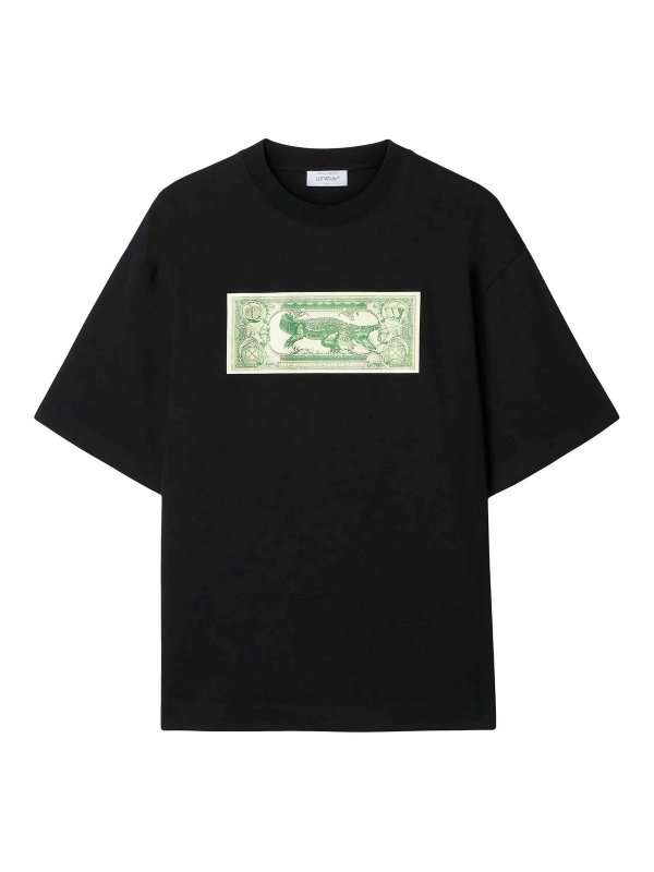 OFF-WHITE: t-shirt - Banknote Arrow Skate Tee