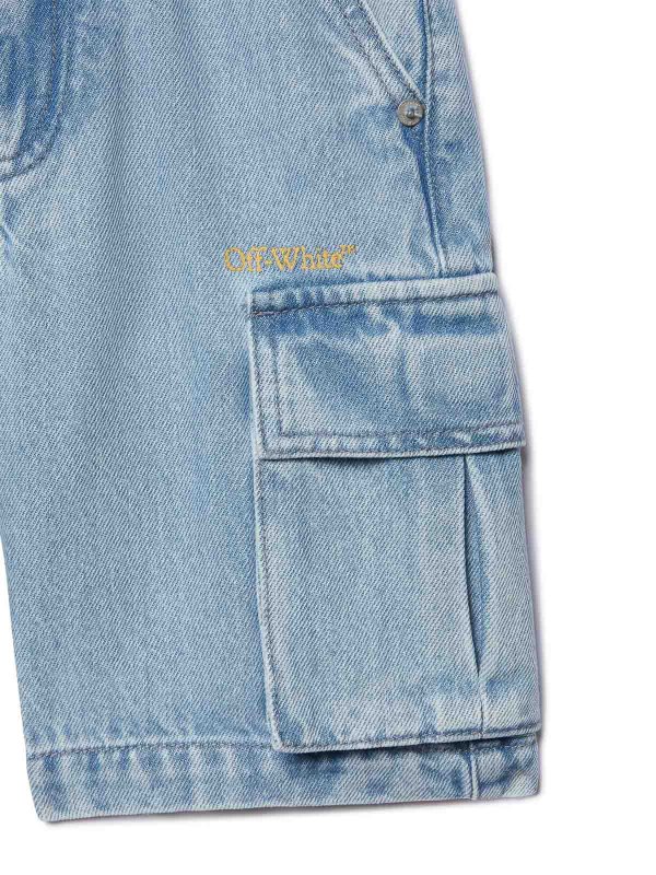 The Best Shops OFF-WHITE: Shorts - Short - Bleu Clair