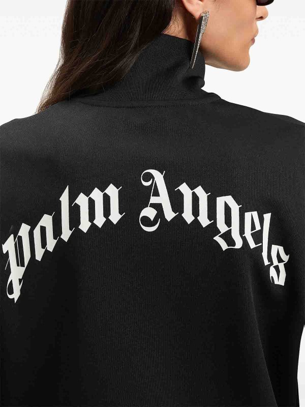 The Best Shops Palm Angels: Back Curved Logo Track Jacket