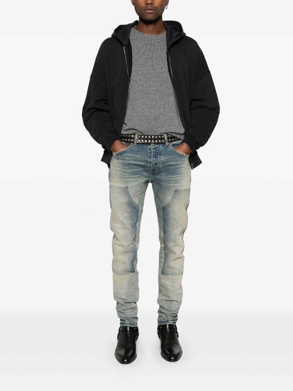 Palm Angels: Sweatshirts & Sweaters online - Curved Logo Zipped Hoody