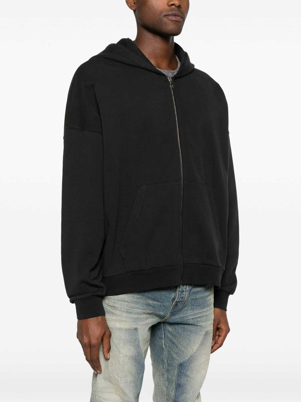 The Best Shops Palm Angels: Sweatshirts & Sweaters - Curved Logo Zipped Hoody