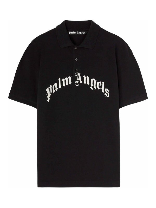 Palm Angels: polo shirts - Curved pole logo