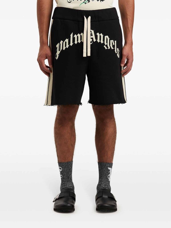 The Best Shops Palm Angels: トラウザーショーツ - ショートパンツ - 黒