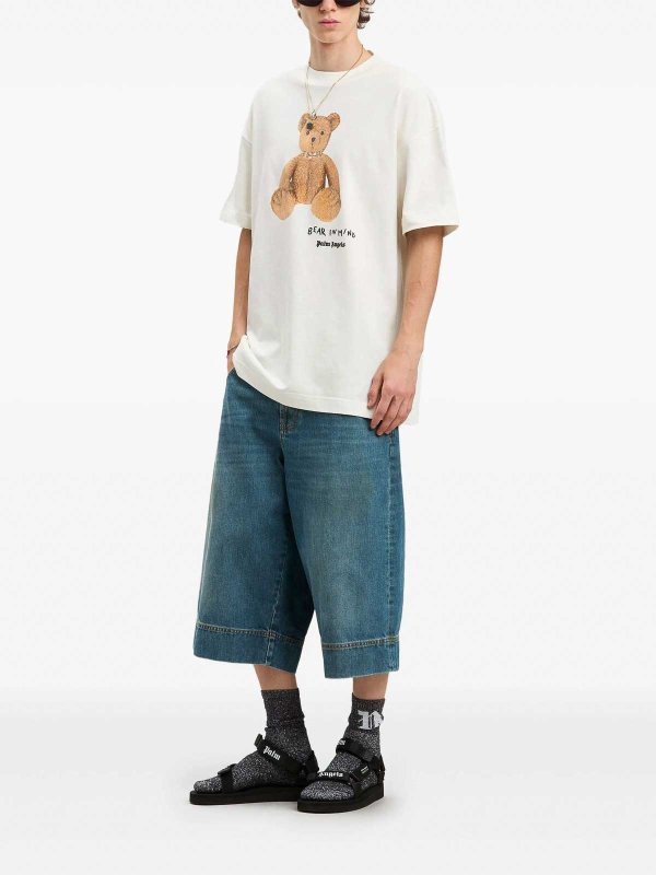 Palm Angels: Tシャツ online - Tシャツ - クリーム