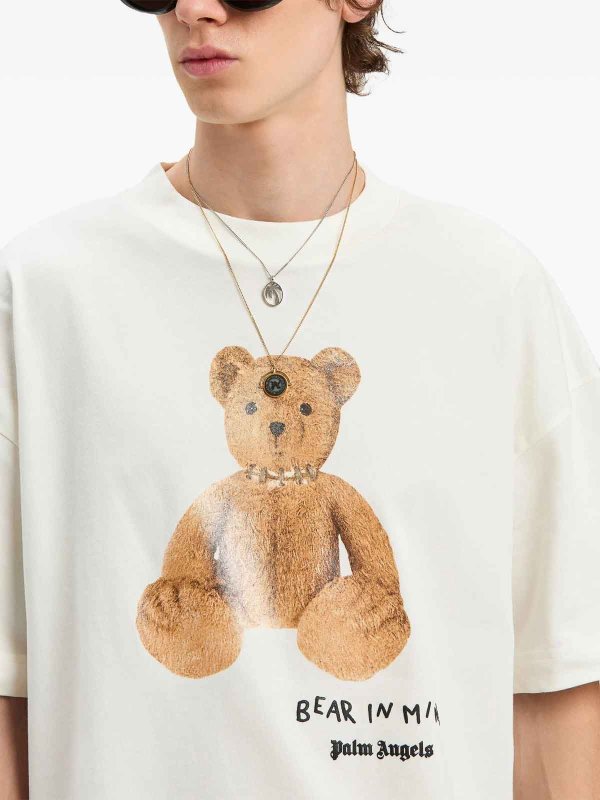 The Best Shops Palm Angels: Tシャツ - クリーム