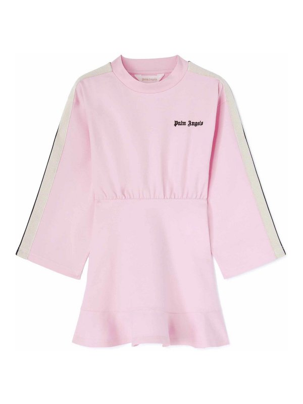 Palm Angels: Strickpullover mit Rundhalsausschnitt - Rundhalspullover - Nude