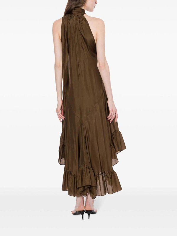 The Best Shops Philosophy di Lorenzo Serafini: ニーレングスドレス - 膝丈ドレス - ブラウン