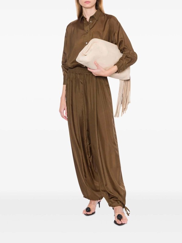 Philosophy di Lorenzo Serafini: Trousers Shorts online - Silk trousers Habotai washed