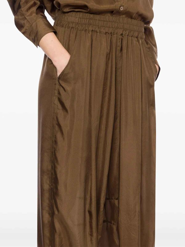 Silk trousers Habotai washed shop online: Philosophy di Lorenzo Serafini