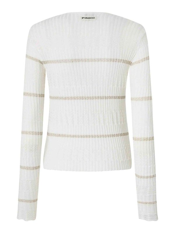 Pinko: U-Boot-Ausschnitt online - U-Boot-Pullover - Weiß