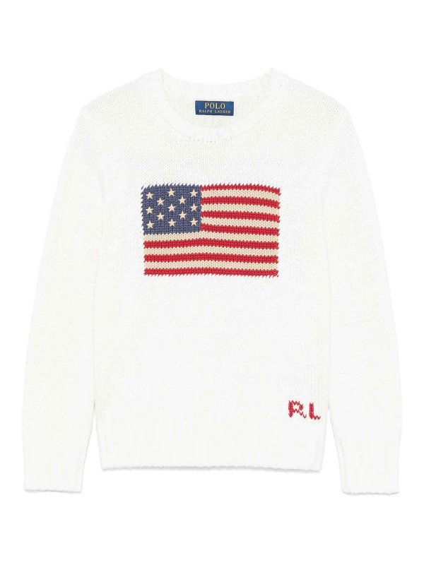 POLO RALPH LAUREN: Escotes barcos - Suéter Con Escote Barco - Blanco