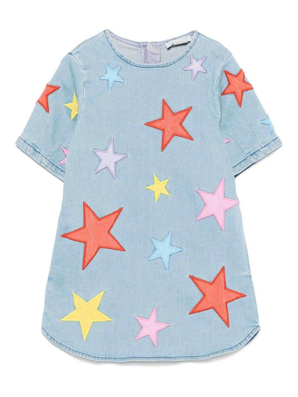 Stella McCartney Kids: ニーレングスドレス - 膝丈ドレス - ブルー