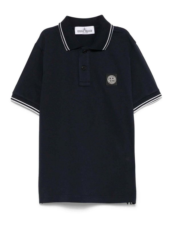 Stone Island Junior: Polos  - Polo - Bleu Foncé