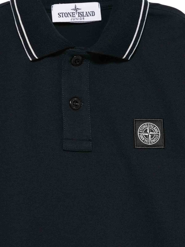 The Best Shops Stone Island Junior: Polos  - Polo - Bleu Foncé
