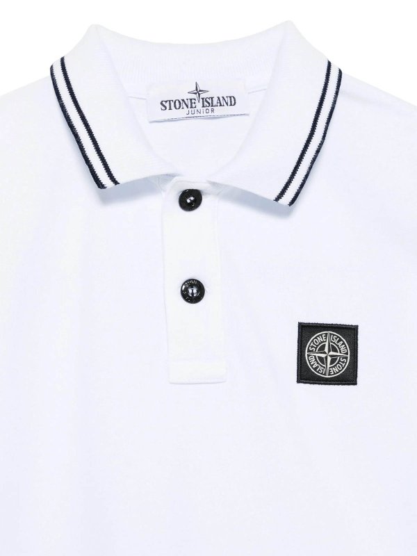 The Best Shops Stone Island Junior: ポロシャツ - ポロシャツ - 白