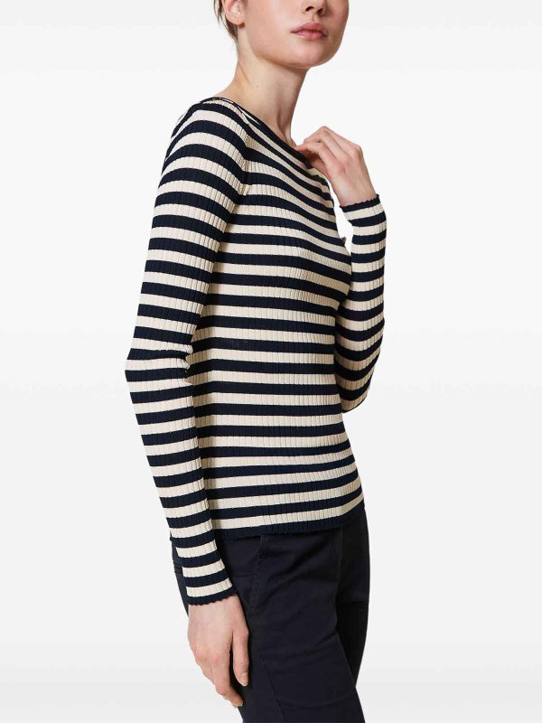 The Best Shops TWINSET: Col bateau - Pull Col Bateau - Noir