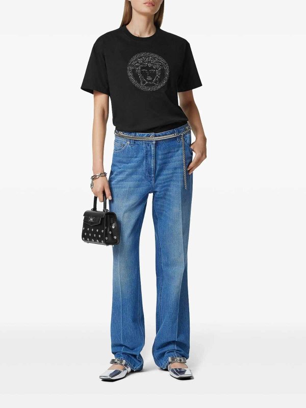 VERSACE: T-shirts online - T-Shirt - Noir