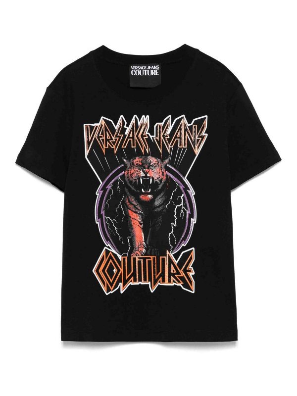 Versace Jeans Couture: T-shirts - T-Shirt - Noir