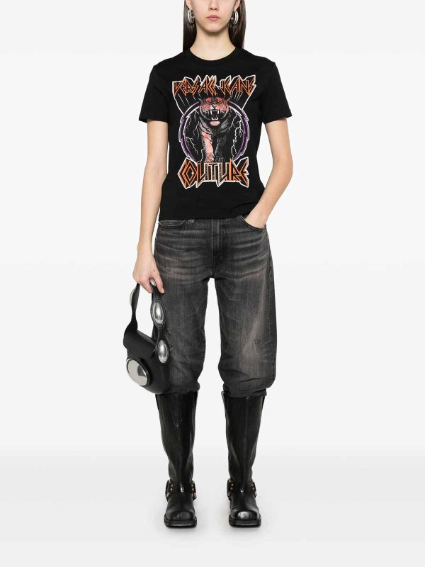 Versace Jeans Couture: T-shirts online - T-Shirt - Noir