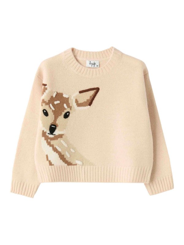 Il Gufo: U-Boot-Ausschnitt - U-Boot-Pullover - Beige