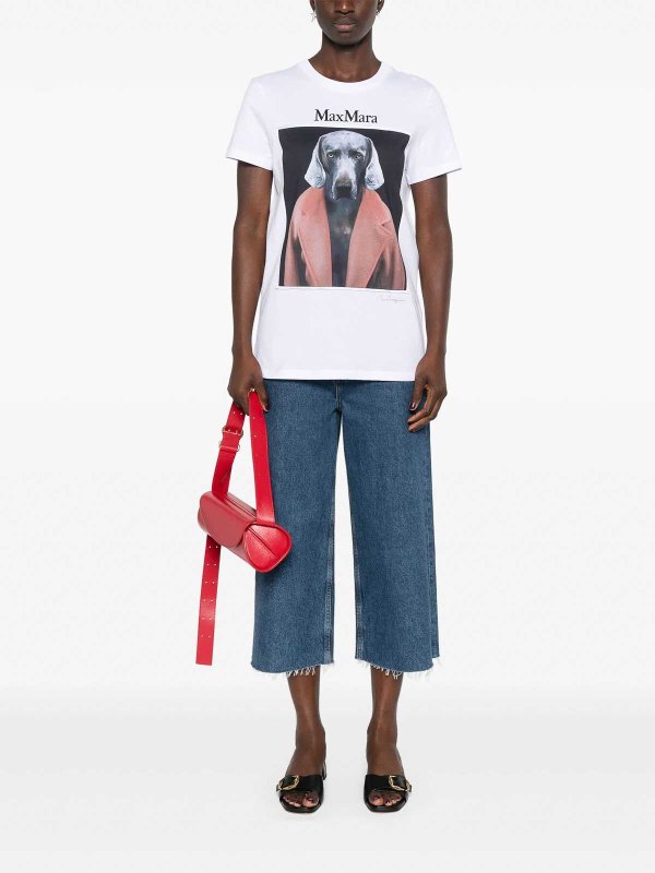 Max Mara: T-shirts online - T-Shirt - Weiß