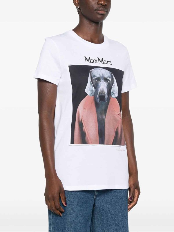 The Best Shops Max Mara: T-shirts - T-Shirt - Weiß