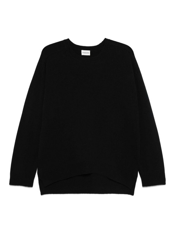 P.A.R.O.S.H.: U-Boot-Ausschnitt - U-Boot-Pullover - Schwarz