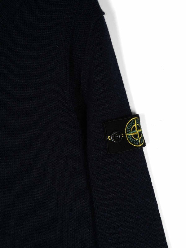 The Best Shops Stone Island Junior: Escotes barcos - Suéter Con Escote Barco - Negro