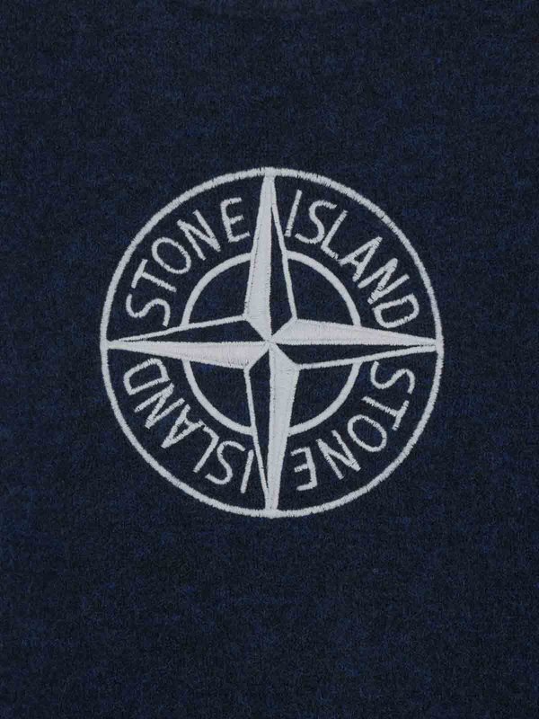 The Best Shops Stone Island Junior: Col bateau - Pull Col Bateau - Bleu