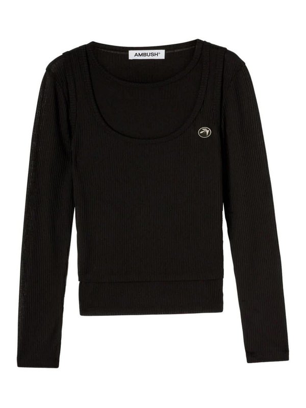 AMBUSH: トップス＆タンクトップ - トップ/タンクトップ - 黒