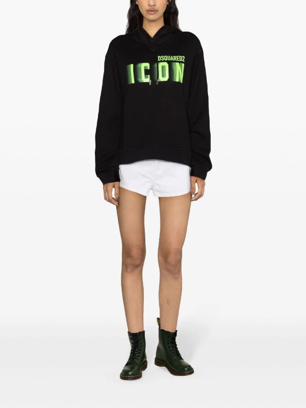 DSQUARED2: Sweatshirts & Sweaters online - Icon Blur Cool Fit Hoodie