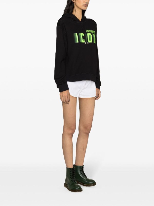 The Best Shops DSQUARED2: Sweatshirts & Sweaters - Icon Blur Cool Fit Hoodie