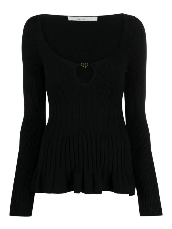 Philosophy di Lorenzo Serafini: ボートネック - ボートネック - 黒