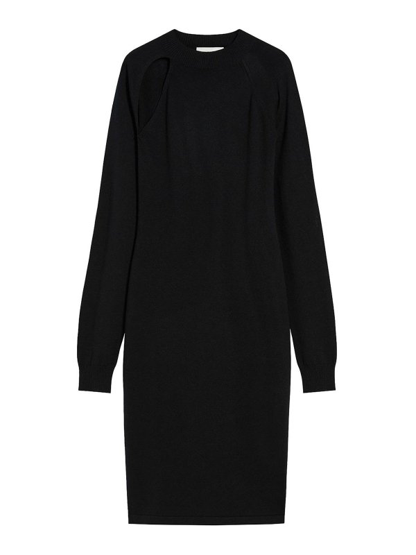 SPORTMAX: ニーレングスドレス - 膝丈ドレス - 黒