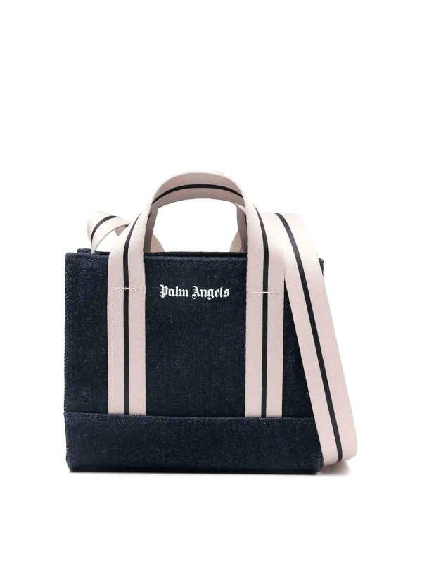 Palm Angels: トートバッグ - トートバッグ - デニム