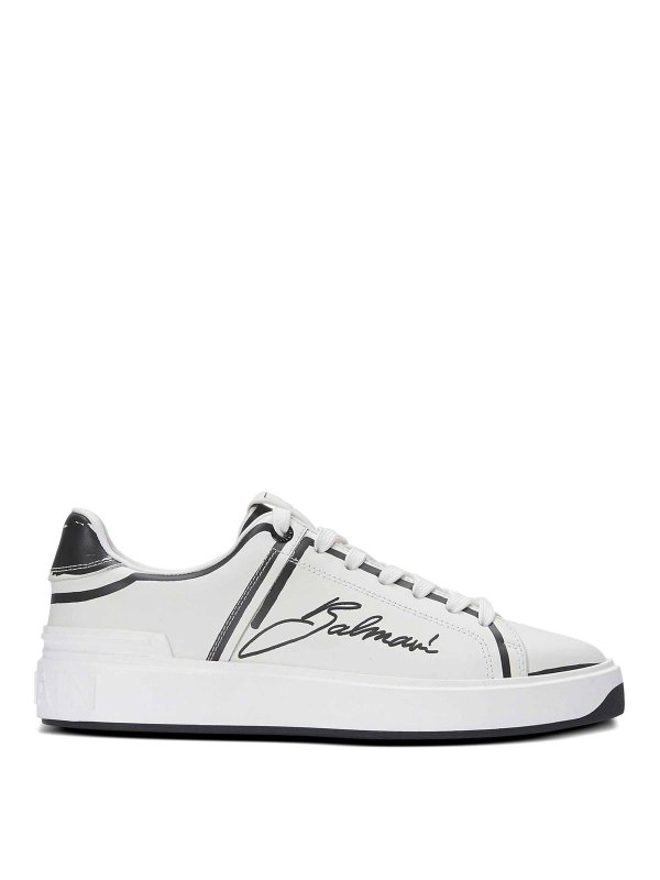 Balmain: Chaussures de sport - Baskets - Blanc