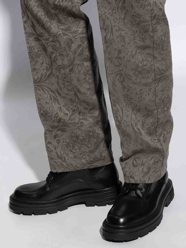 VERSACE: ankle boots online - Leather ankle boots