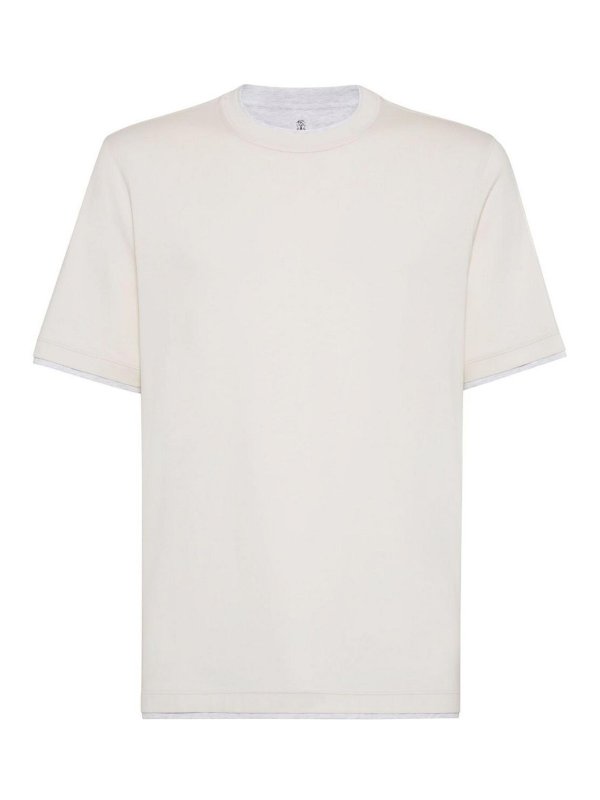 BRUNELLO CUCINELLI: T-shirts - T-Shirt - Weiß