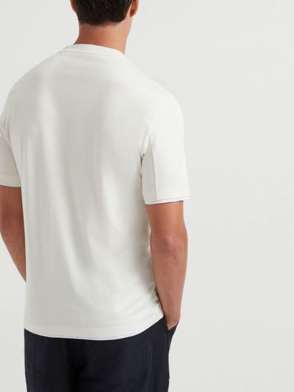 T-Shirt - Weiß shop online: BRUNELLO CUCINELLI