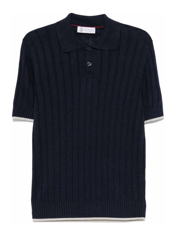 BRUNELLO CUCINELLI: Rollkragenpullover  und Polo-Ausschnitt - Rollkragenpullover - Blau