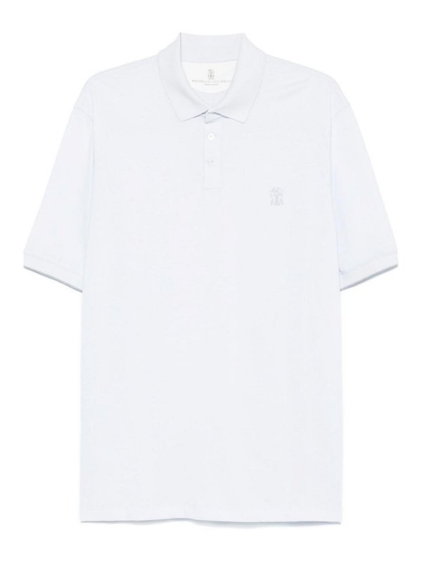 BRUNELLO CUCINELLI: Poloshirts - Poloshirt - Weiß
