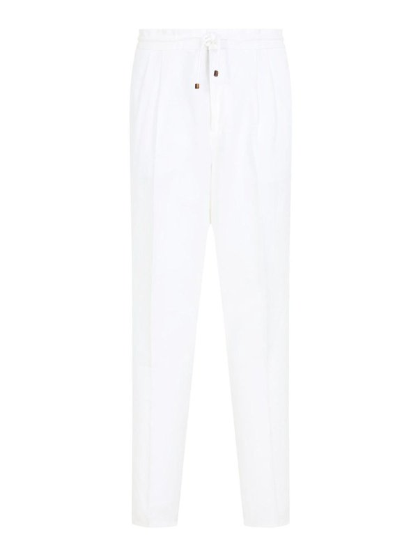 BRUNELLO CUCINELLI: Casual Hosen - Casual Hose - Weiß