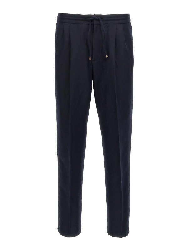 BRUNELLO CUCINELLI: カジュアルトラウザー - カジュアルパンツ - ブルー